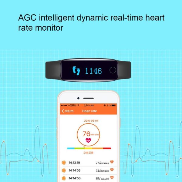 Teclast H10 rtos Bluetooth 4.0 Smart Bracelet with OLED Night Vision Display Screen & Circular Touch Button & Perspire Silicone Band & Text Synchronism Pushing & Pedometer & Sport Tracker & Sleep Monitor & Call Reminder & Sedentary Reminder & Bidirectional Anti-lost For Android and IOS Devices (Black) - Image 7