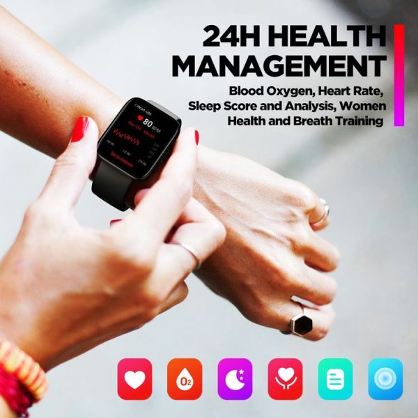 Zeblaze Beyond 2 Fitness Health GPS Smart Watch, Heart Rate / Pulse / Blood Oxygen Monitor (Black) - Image 6