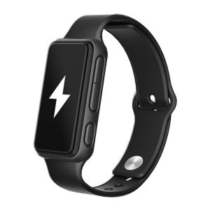 FS21-05 Mute Alarm Shock Wake Smart Watch Mosquitoes Repeller Bracelet (Black)