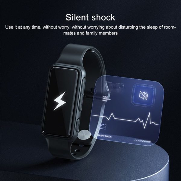 FS21-05 Mute Alarm Shock Wake Smart Watch Mosquitoes Repeller Bracelet (Black) - Image 2