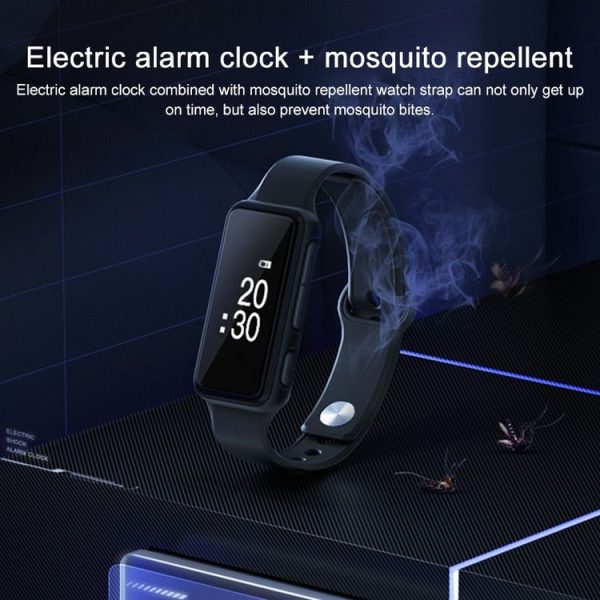 FS21-05 Mute Alarm Shock Wake Smart Watch Mosquitoes Repeller Bracelet (Black) - Image 3