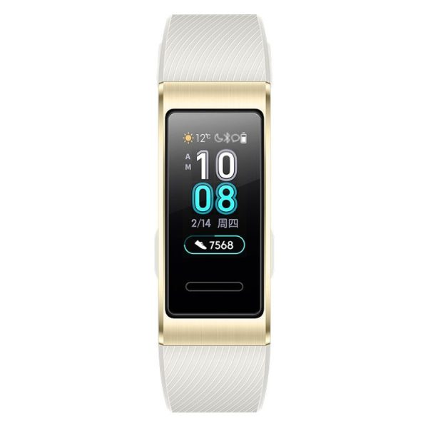 Original Huawei Band 3 Pro Smart Bracelet, 0.95 inch AMOLED Color Screen, 5ATM Waterproof, Support Heart Rate Monitor / Sleep Monitor / Message Reminder / GPS (Gold)