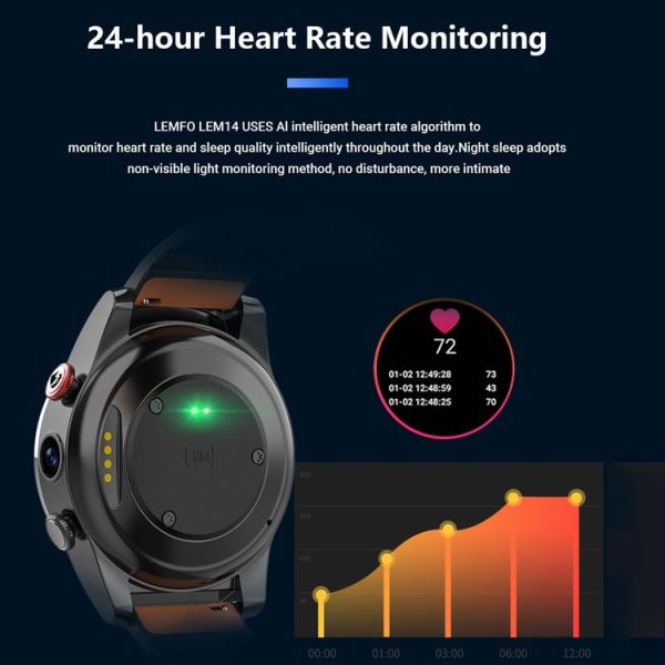 LEMFO LEM14 CWAT21970H 4GB+64GB, 4G Call Smart Watch, 1.6 inch MTK6762 Octa Core, 4GB+64GB, Android 10, GPS, Heart Rate - Image 15