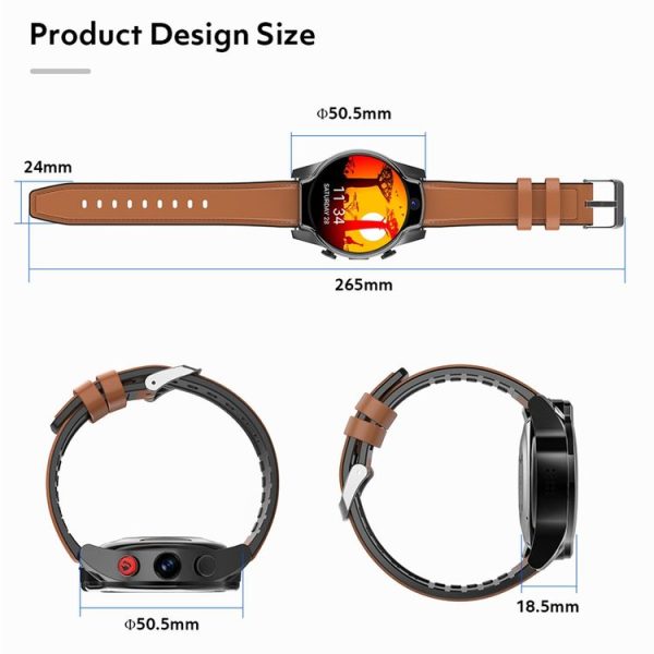 LEMFO LEM14 CWAT21970H 4GB+64GB, 4G Call Smart Watch, 1.6 inch MTK6762 Octa Core, 4GB+64GB, Android 10, GPS, Heart Rate - Image 4