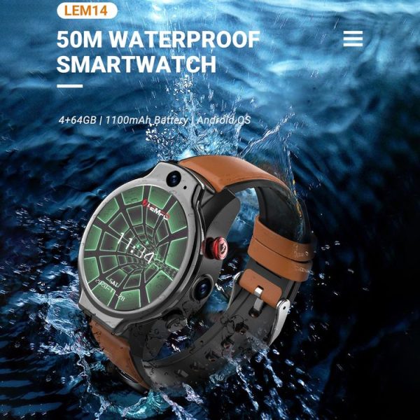 LEMFO LEM14 CWAT21970H 4GB+64GB, 4G Call Smart Watch, 1.6 inch MTK6762 Octa Core, 4GB+64GB, Android 10, GPS, Heart Rate - Image 5