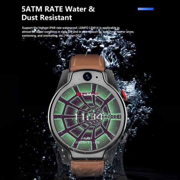 LEMFO LEM14 CWAT21970H 4GB+64GB, 4G Call Smart Watch, 1.6 inch MTK6762 Octa Core, 4GB+64GB, Android 10, GPS, Heart Rate - Image 7