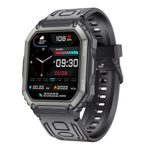 KR06 Waterproof Pedometer Sport Smart Watch, Support Heart Rate / Blood Pressure Monitoring / BT Calling (Black)