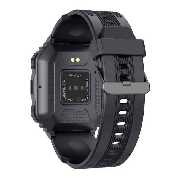 KR06 Waterproof Pedometer Sport Smart Watch, Support Heart Rate / Blood Pressure Monitoring / BT Calling (Black) - Image 3