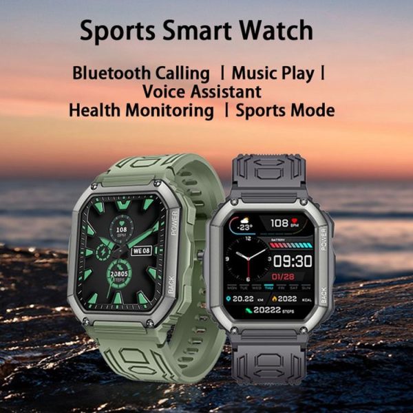 KR06 Waterproof Pedometer Sport Smart Watch, Support Heart Rate / Blood Pressure Monitoring / BT Calling (Black) - Image 4