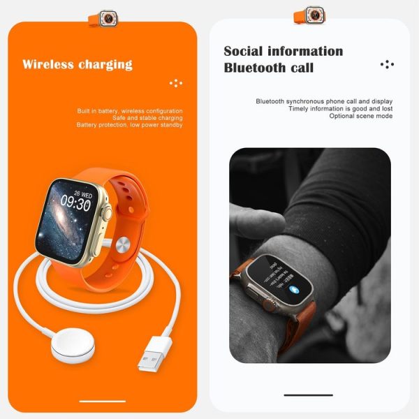 HAMTOD X8 Ultra 1.95 inch Smart Watch, Support BT Calling / Heart Rate / Blood Oxygen / Blood Pressure (Silver) - Image 9