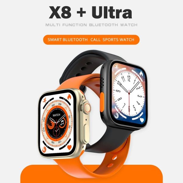 HAMTOD X8+ Ultra 1.99 inch Smart Watch, Support BT Calling / Heart Rate / Blood Oxygen / Blood Pressure (Orange) - Image 4