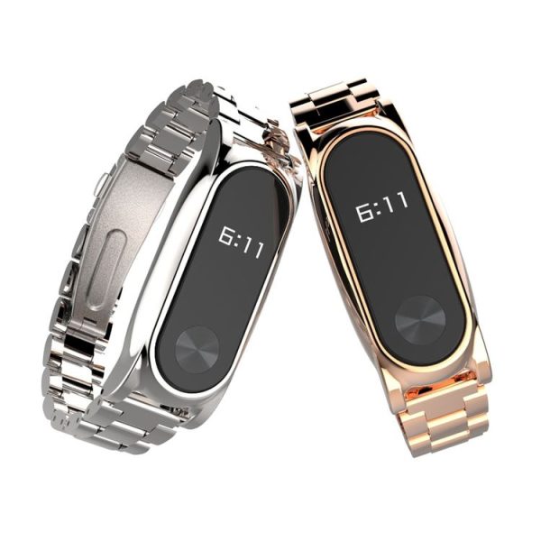 Mijobs Stainless Steel Metal Watch Band for Xiaomi Mi Band 2, Host not Included (Gold) - Image 11