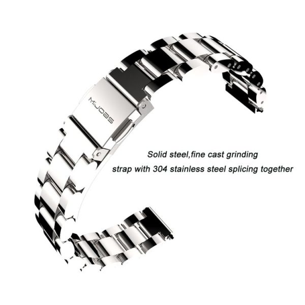 Mijobs Stainless Steel Metal Watch Band for Xiaomi Mi Band 2, Host not Included (Gold) - Image 3