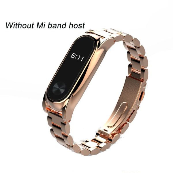 Mijobs Stainless Steel Metal Watch Band for Xiaomi Mi Band 2, Host not Included (Gold) - Image 9
