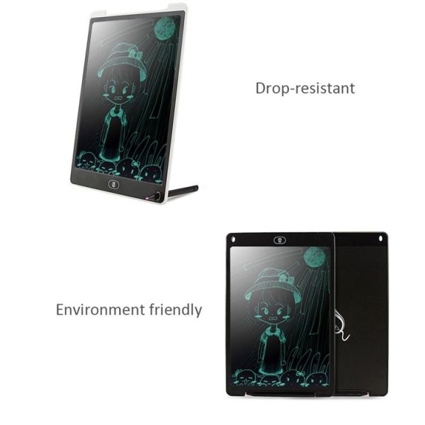 Portable 12 inch LCD Writing Tablet Drawing Graffiti Electronic Handwriting Pad Message Graphics Board Draft Paper with Writing Pen (White) - Image 11