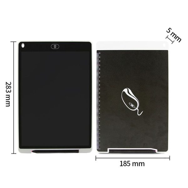 Portable 12 inch LCD Writing Tablet Drawing Graffiti Electronic Handwriting Pad Message Graphics Board Draft Paper with Writing Pen (White) - Image 5