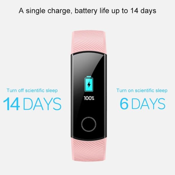 Original Huawei Honor Band 4 Standard Version Smart Bracelet, 0.95 inch OLED Color Screen, 5ATM Waterproof, Support Heart Rate Monitor / Sleep Monitor / Message Reminder (Pink) - Image 6