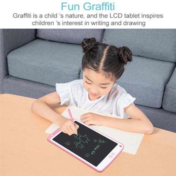 10 inch LCD Writing Tablet, Supports One-click Clear & Local Erase (Pink) - Image 5