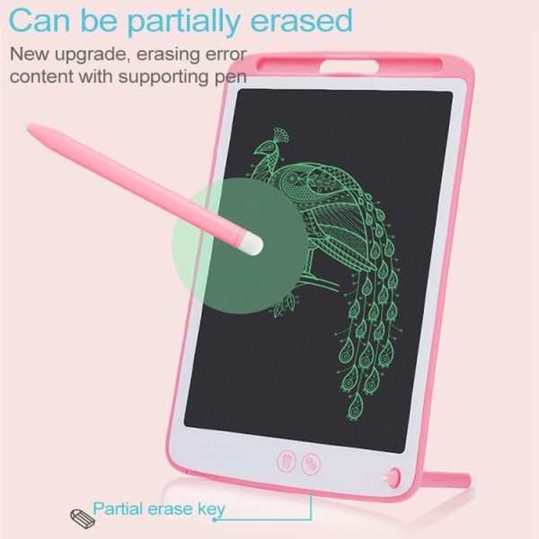 10 inch LCD Writing Tablet, Supports One-click Clear & Local Erase (Pink) - Image 6