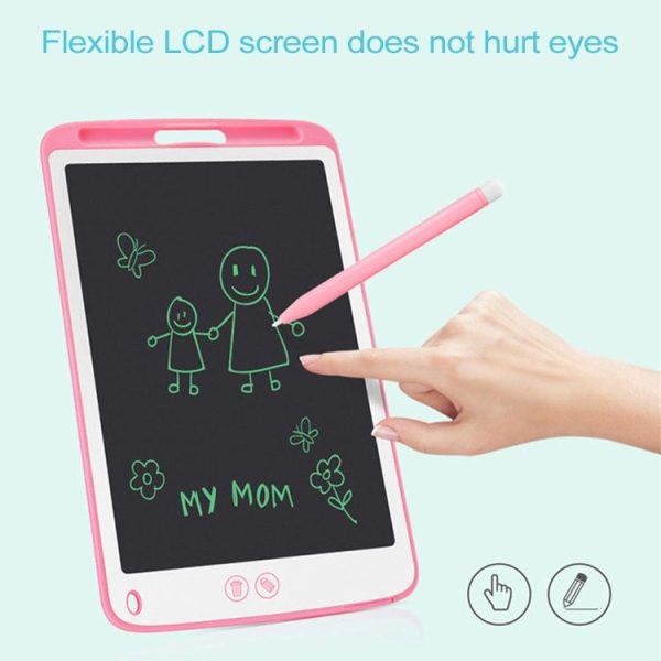 10 inch LCD Writing Tablet, Supports One-click Clear & Local Erase (Pink) - Image 7