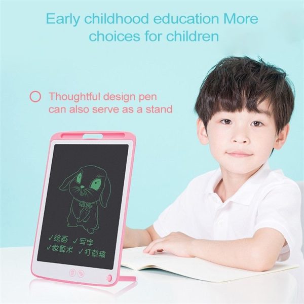 10 inch LCD Writing Tablet, Supports One-click Clear & Local Erase (Pink) - Image 9
