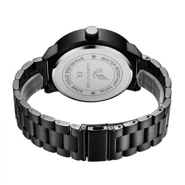 JIANGYUYAN 1739 Men Fashion & Casual Quartz Wrist Watch with Stainless Steel Band (Gold) - Image 4