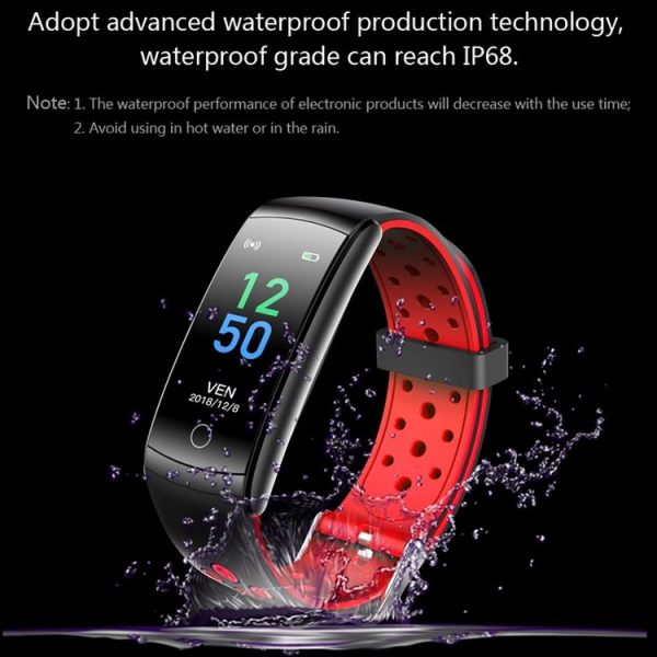 Q8L 0.96 inch Full Circle Full Touch Steel Strap Smart Sport Watch IP6 Waterproof, Support Real-time Heart Rate Monitoring / Sleep Monitoring / Bluetooth (Red) - Image 13