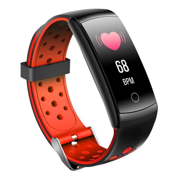 Q8L 0.96 inch Full Circle Full Touch Steel Strap Smart Sport Watch IP6 Waterproof, Support Real-time Heart Rate Monitoring / Sleep Monitoring / Bluetooth (Red) - Image 2