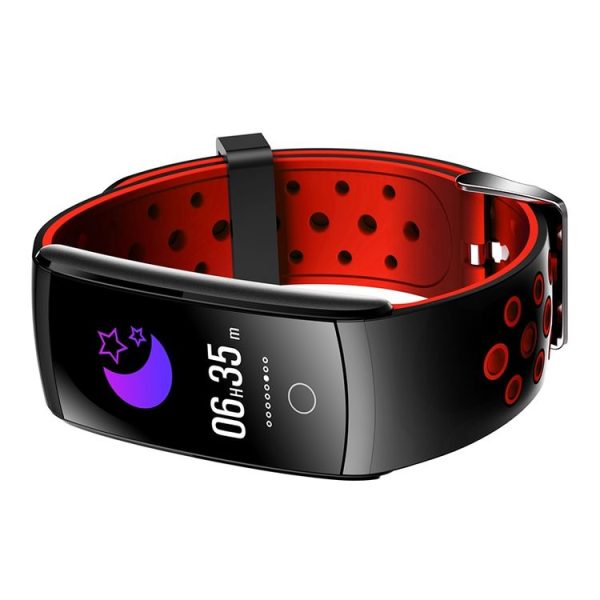 Q8L 0.96 inch Full Circle Full Touch Steel Strap Smart Sport Watch IP6 Waterproof, Support Real-time Heart Rate Monitoring / Sleep Monitoring / Bluetooth (Red) - Image 4