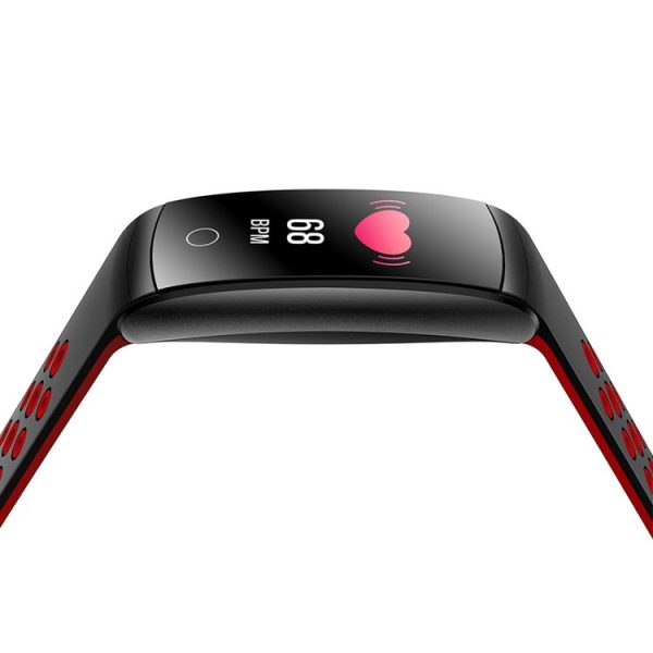 Q8L 0.96 inch Full Circle Full Touch Steel Strap Smart Sport Watch IP6 Waterproof, Support Real-time Heart Rate Monitoring / Sleep Monitoring / Bluetooth (Red) - Image 5