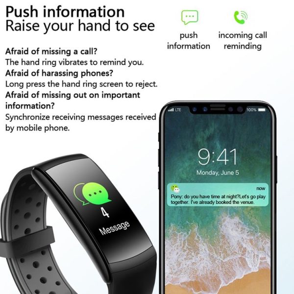 Q8L 0.96 inch Full Circle Full Touch Steel Strap Smart Sport Watch IP6 Waterproof, Support Real-time Heart Rate Monitoring / Sleep Monitoring / Bluetooth (Red) - Image 8