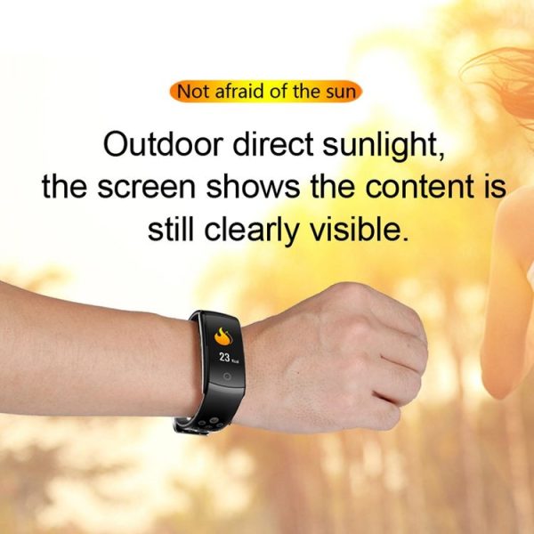 Q8L 0.96 inch Full Circle Full Touch Steel Strap Smart Sport Watch IP6 Waterproof, Support Real-time Heart Rate Monitoring / Sleep Monitoring / Bluetooth (Red) - Image 9