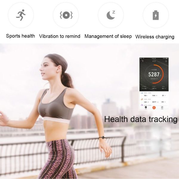 Original Xiaomi Mi Band Amazfit Equator Bluetooth 4.0 IP68 Waterproof Dustproof Wireless Charging Ceramic Body Smart Bracelet Necklace with GPS Sport Tracker & Pedometer & Sleep Monitor & Call Reminder & Vibrating Alarm Clock For Android 4.4 OS and IOS 7.0 or Above Devices (Black) - Image 6