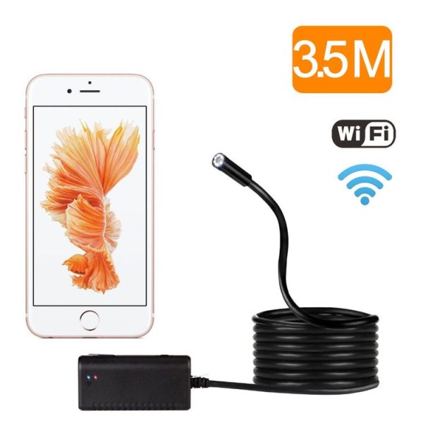 3.5m WiFi Endoscope Snake Tube Inspection Camera with 6 LED for Android & iOS 6 Or Above & Tablet PC, Wireless Distance: About 15m, Lens Diameter: 5.5mm (Black) - Image 3