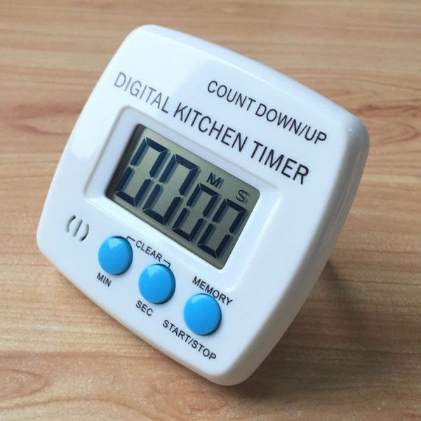 Kitchen Timer Digital Electronic Loud Alarm Magnetic Backing With Holder for Cooking Baking Sports Games Office (Blue) - Image 2