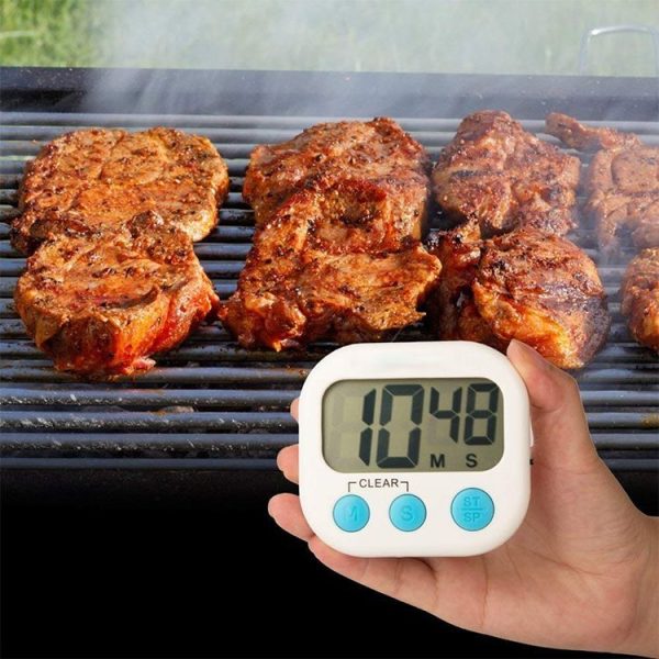 Digital Kitchen Timer Electronic Alarm Magnetic Backing with LCD Display for Cooking Baking Sports Games Office (Pink) - Image 6