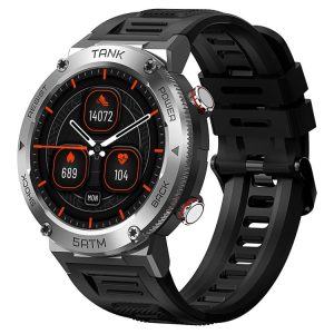 KOSPET TANK T1 1.32 inch Screen 5ATM & IP69K Waterproof Smart Watch, Support Bluetooth, Heart Rate Monitor, Blood Oxygen Monitor, Sleep Monitoring (Silver)