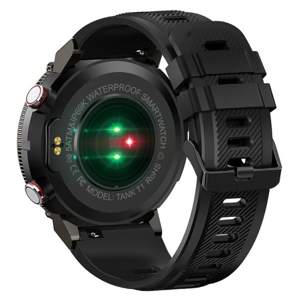 KOSPET TANK T1 1.32 inch Screen 5ATM & IP69K Waterproof Smart Watch, Support Bluetooth, Heart Rate Monitor, Blood Oxygen Monitor, Sleep Monitoring (Silver) - Image 3