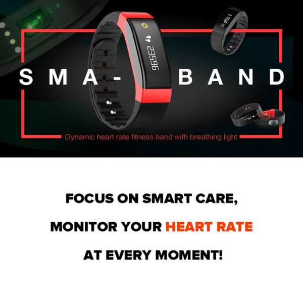 SMA-Coach 07 Fitness Tracker Bluetooth Smart Bracelet for iOS / Android Smart Phone, Heart Rate / Anti-lost / Message Push / Pedometer / Sedentary Alarm / Sleep Monitor (Black) - Image 5