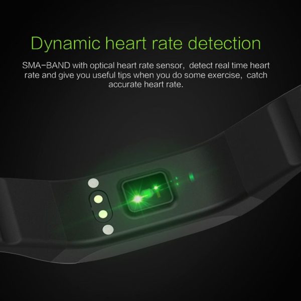 SMA-Coach 07 Fitness Tracker Bluetooth Smart Bracelet for iOS / Android Smart Phone, Heart Rate / Anti-lost / Message Push / Pedometer / Sedentary Alarm / Sleep Monitor (Black) - Image 6