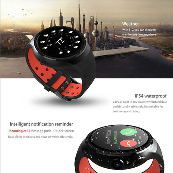 Z10 400*400 Pixel AMOLED 1.39 Inch Round Touch Screen Display Smart Watch, IP54 Waterproof, Support Pedometer / Heart Rate Monitor / GPS Navigation / Notification Remind / Call Reminder / Camera Remote Control / Calories Burned, Support Android 5.1 (Silver) - Image 14