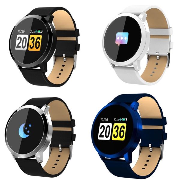 Q8A 0.95 inch OLED Screen Display Leather Strap Bluetooth Smart Watch, IP67 Waterproof, Support Remote Camera / Heart Rate Monitor / Blood Pressure Monitor / Blood Oxygen Monitor, Compatible with Android and iOS Phones (Silver) - Image 15