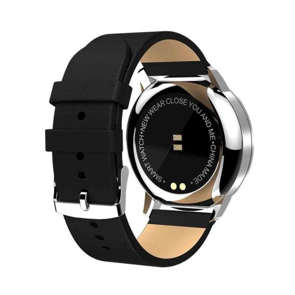 Q8A 0.95 inch OLED Screen Display Leather Strap Bluetooth Smart Watch, IP67 Waterproof, Support Remote Camera / Heart Rate Monitor / Blood Pressure Monitor / Blood Oxygen Monitor, Compatible with Android and iOS Phones (Silver) - Image 4