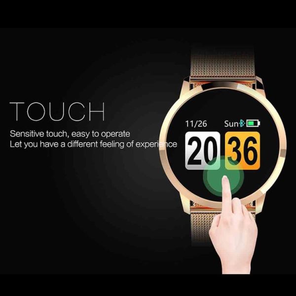 Q8A 0.95 inch OLED Screen Display Leather Strap Bluetooth Smart Watch, IP67 Waterproof, Support Remote Camera / Heart Rate Monitor / Blood Pressure Monitor / Blood Oxygen Monitor, Compatible with Android and iOS Phones (Silver) - Image 9