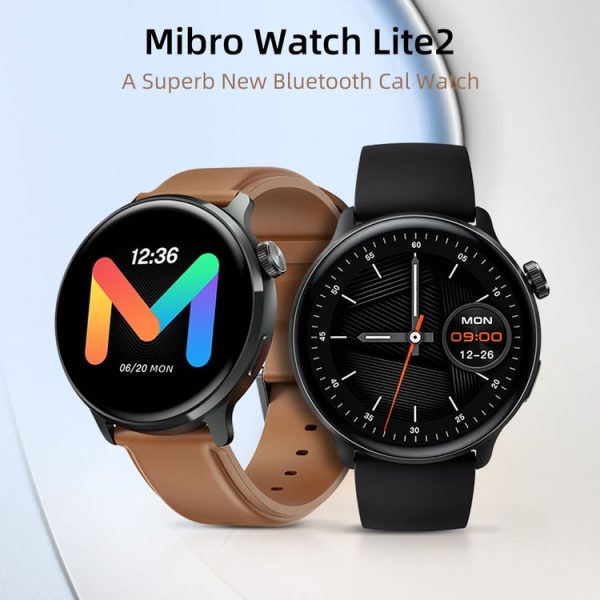Mibro Lite 2 1.3 inch AMOLED 2ATM Waterproof Bluetooth Smart Watch, Support 60 Sport Modes (Black) - Image 2