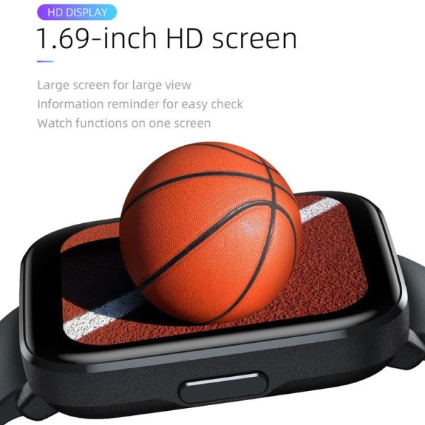Mibro C2 1.69 inch 2ATM Waterproof Bluetooth Smart Watch, Support 20 Sport Modes (Black) - Image 5