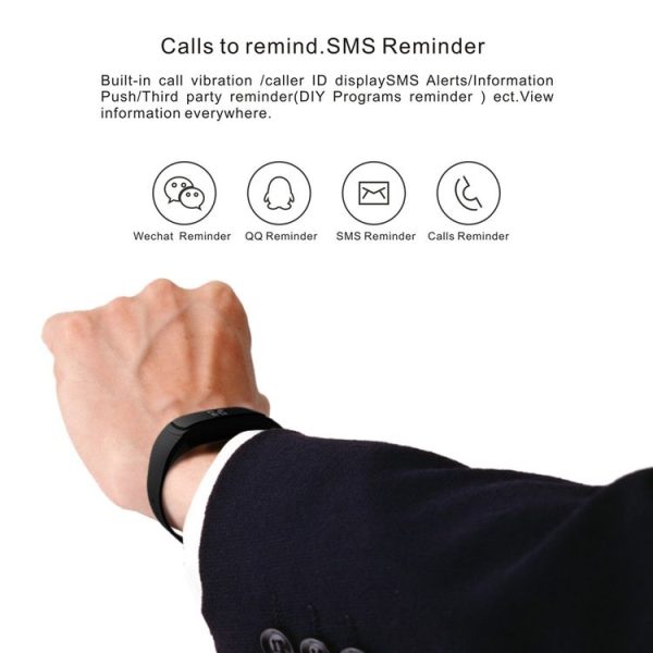 A09 0.66 inch OLED Screen Bluetooth 4.0 IP67 Waterproof Smart Bracelet with TPU Wrist Strap & Touch Press Key & Blood Oxygen / Blood Pressure / Heart Rate Monitor & Pedometer & Sleep Monitor & Call / SMS Information Reminder & Phone Anti-lost Function (Champagne Gold) - Image 16