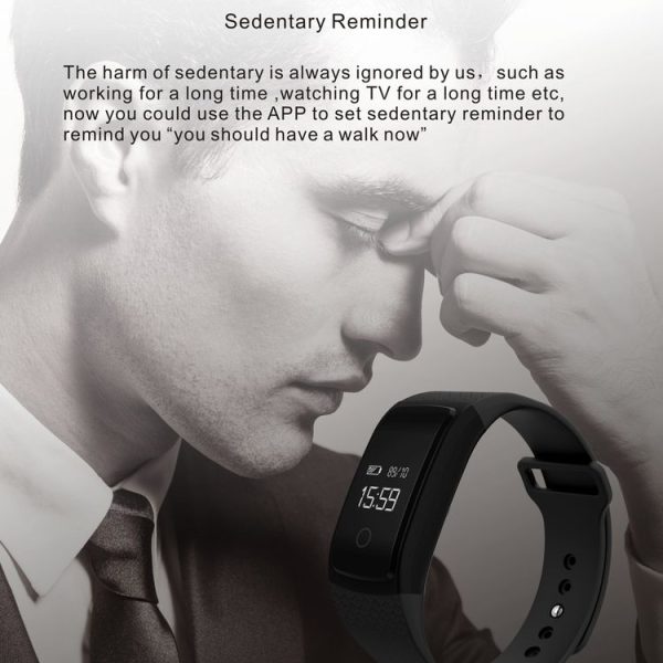 A09 0.66 inch OLED Screen Bluetooth 4.0 IP67 Waterproof Smart Bracelet with TPU Wrist Strap & Touch Press Key & Blood Oxygen / Blood Pressure / Heart Rate Monitor & Pedometer & Sleep Monitor & Call / SMS Information Reminder & Phone Anti-lost Function (Champagne Gold) - Image 18