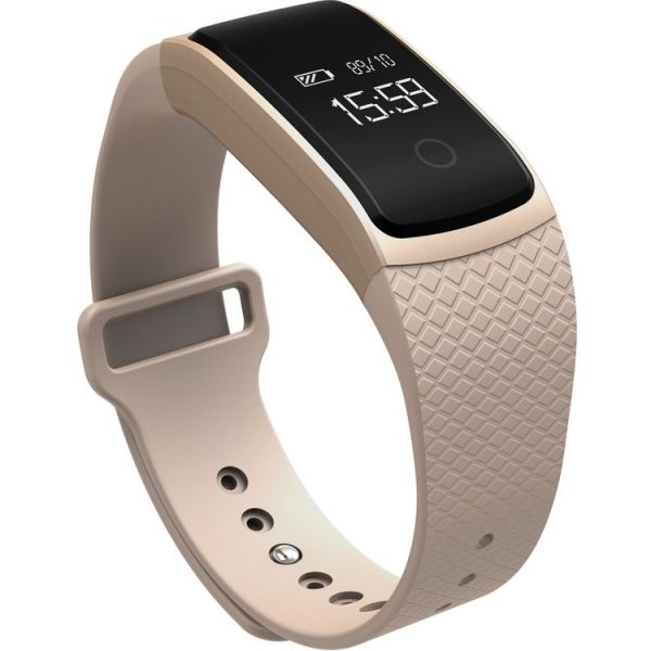 A09 0.66 inch OLED Screen Bluetooth 4.0 IP67 Waterproof Smart Bracelet with TPU Wrist Strap & Touch Press Key & Blood Oxygen / Blood Pressure / Heart Rate Monitor & Pedometer & Sleep Monitor & Call / SMS Information Reminder & Phone Anti-lost Function (Champagne Gold) - Image 2