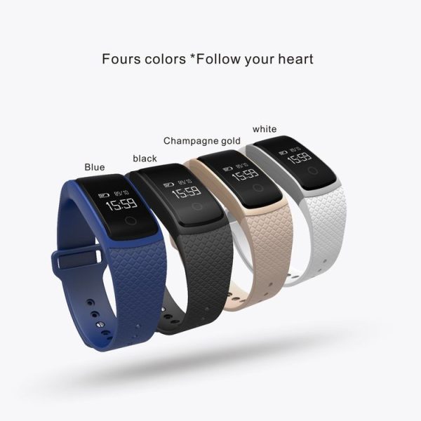 A09 0.66 inch OLED Screen Bluetooth 4.0 IP67 Waterproof Smart Bracelet with TPU Wrist Strap & Touch Press Key & Blood Oxygen / Blood Pressure / Heart Rate Monitor & Pedometer & Sleep Monitor & Call / SMS Information Reminder & Phone Anti-lost Function (Champagne Gold) - Image 24
